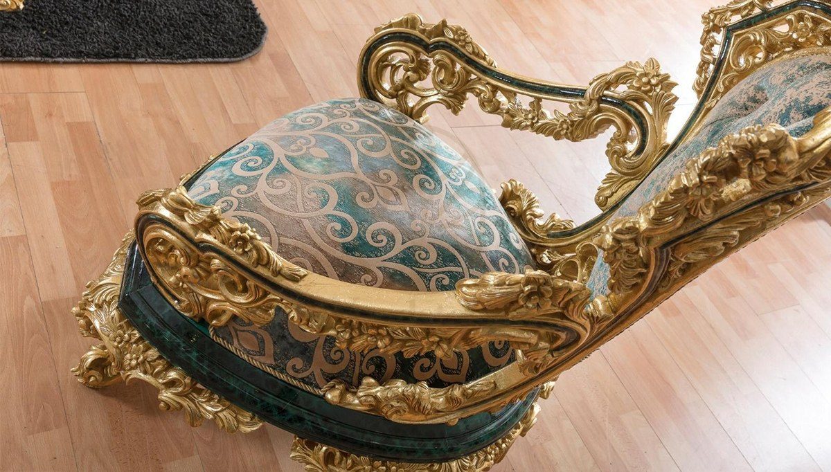 Royal Hazar Green Hand Carved Teak Sofa Set, Saharanpur, view 3