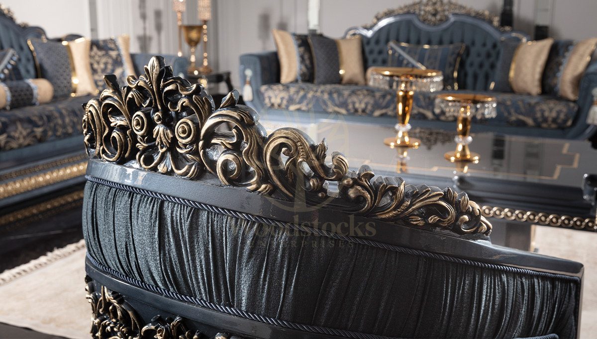 Royal Nazende Hand Carved Teak Sofa Set, Saharanpur, view 5