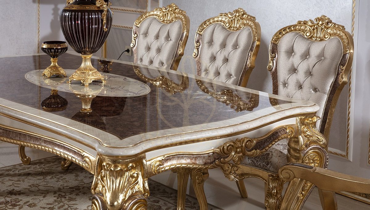 Royal Kayihan Hand Carved Teak Dining Table Set, Saharanpur, view 2