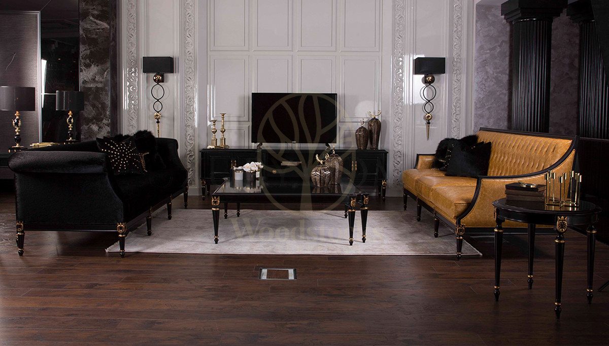 Luxury Hecuba Art Deco Handcrafted Teak Sofa Set, Saharanpur, Sofa Set