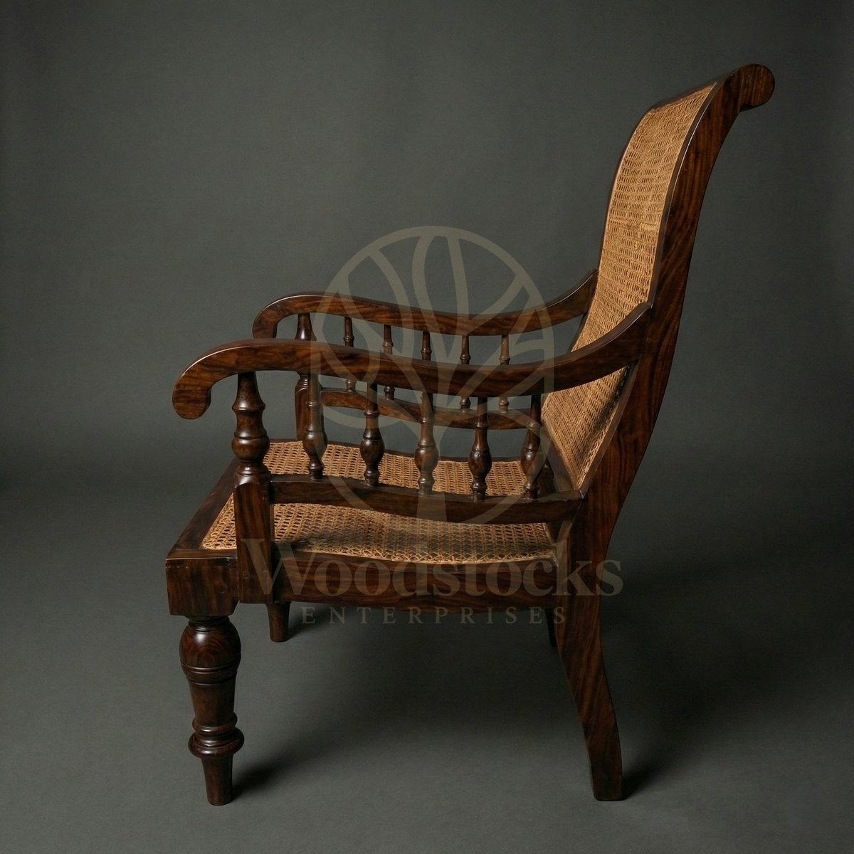 Luxury Teak Ceylon Plantation Cane Chair, Saharanpur, view 4