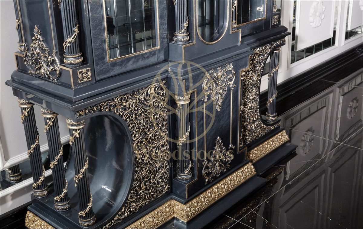Teak Palace Blue and Silver Dining Set, view 11
