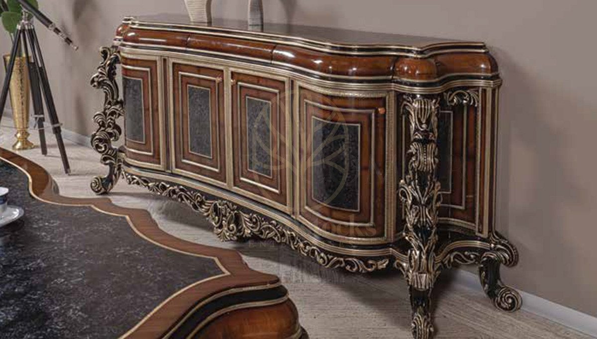 Royal Melba Hand Carved Teak Office Table, Saharanpur, view 3