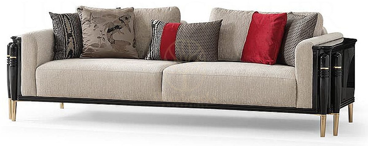 Luxury Arlina Black Handcrafted Teak Sofa Set, Saharanpur, view 3