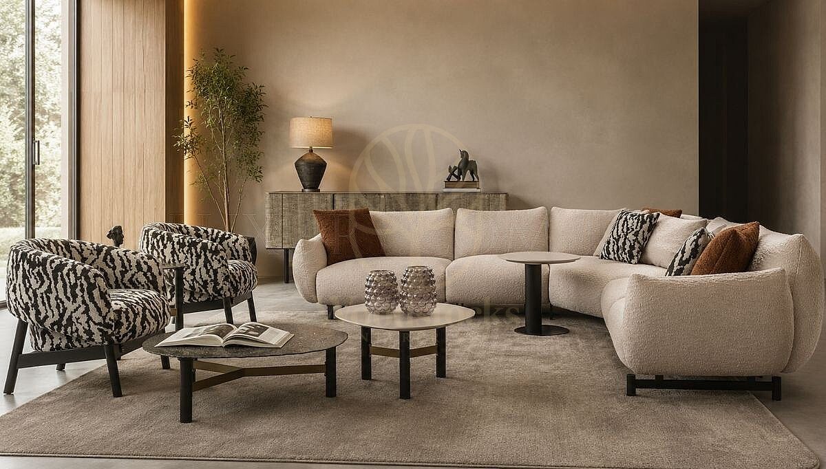 Luxury Portova Handcrafted Teak L-Shape Sofa, Saharanpur, L Shape Sofa
