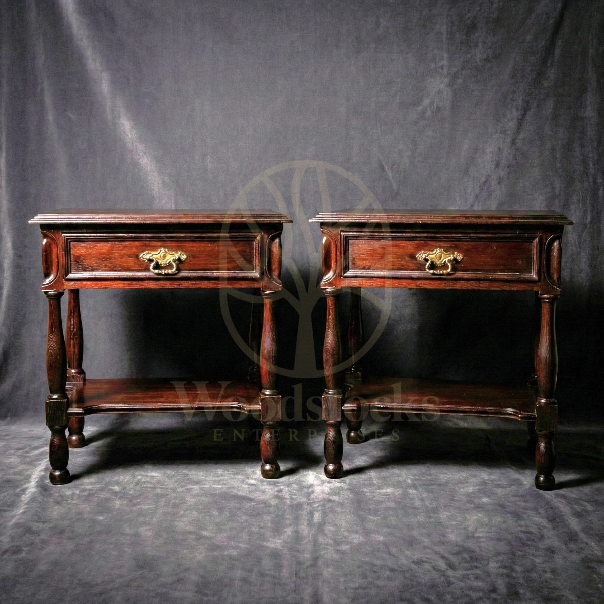Luxury Teak Kensington Edwardian Night Tables, Saharanpur, view 2