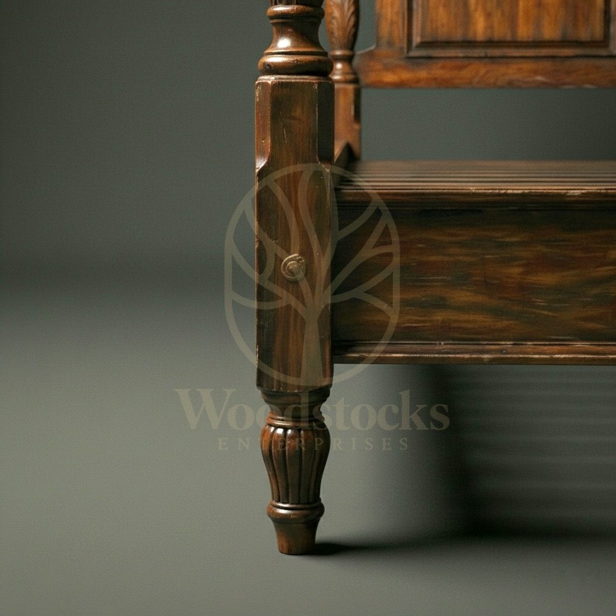 Royal Hand Carved Teak Surrey Estate Georgian Four Poster Bed, Saharanpur, view 6