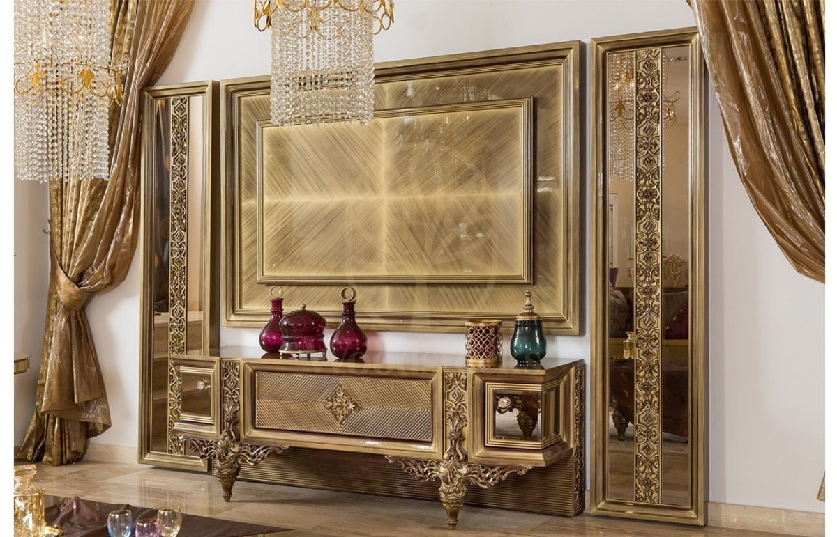 Royal Lopes Hand Carved Teak TV Cabinet, Saharanpur, view 2