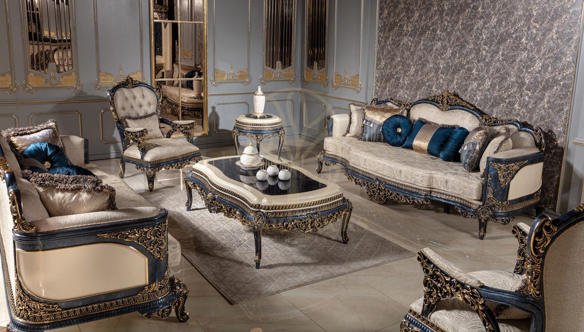 Royal Volendam Hand Carved Teak Sofa Set, Saharanpur, Sofa Set