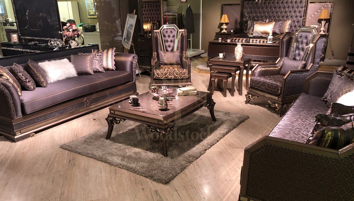 Royal Prince Hand Carved Teak Sofa Set, Saharanpur, view 8