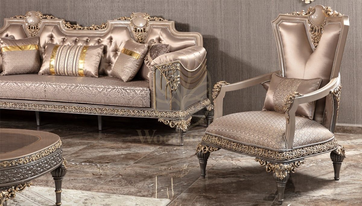 Royal Valena Hand Carved Teak Sofa Set, Saharanpur, view 5