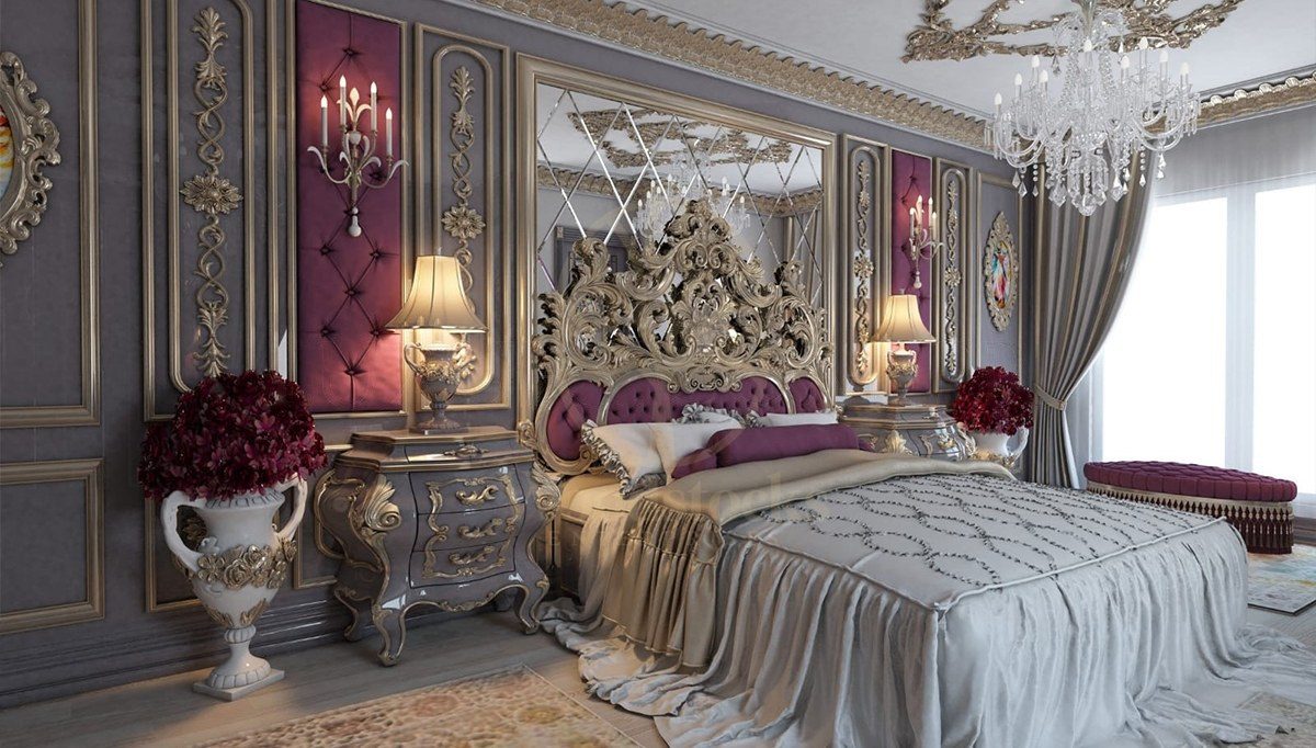 Royal Abudabi Purple Hand Carved Teak King Size Bed, Saharanpur, view 2
