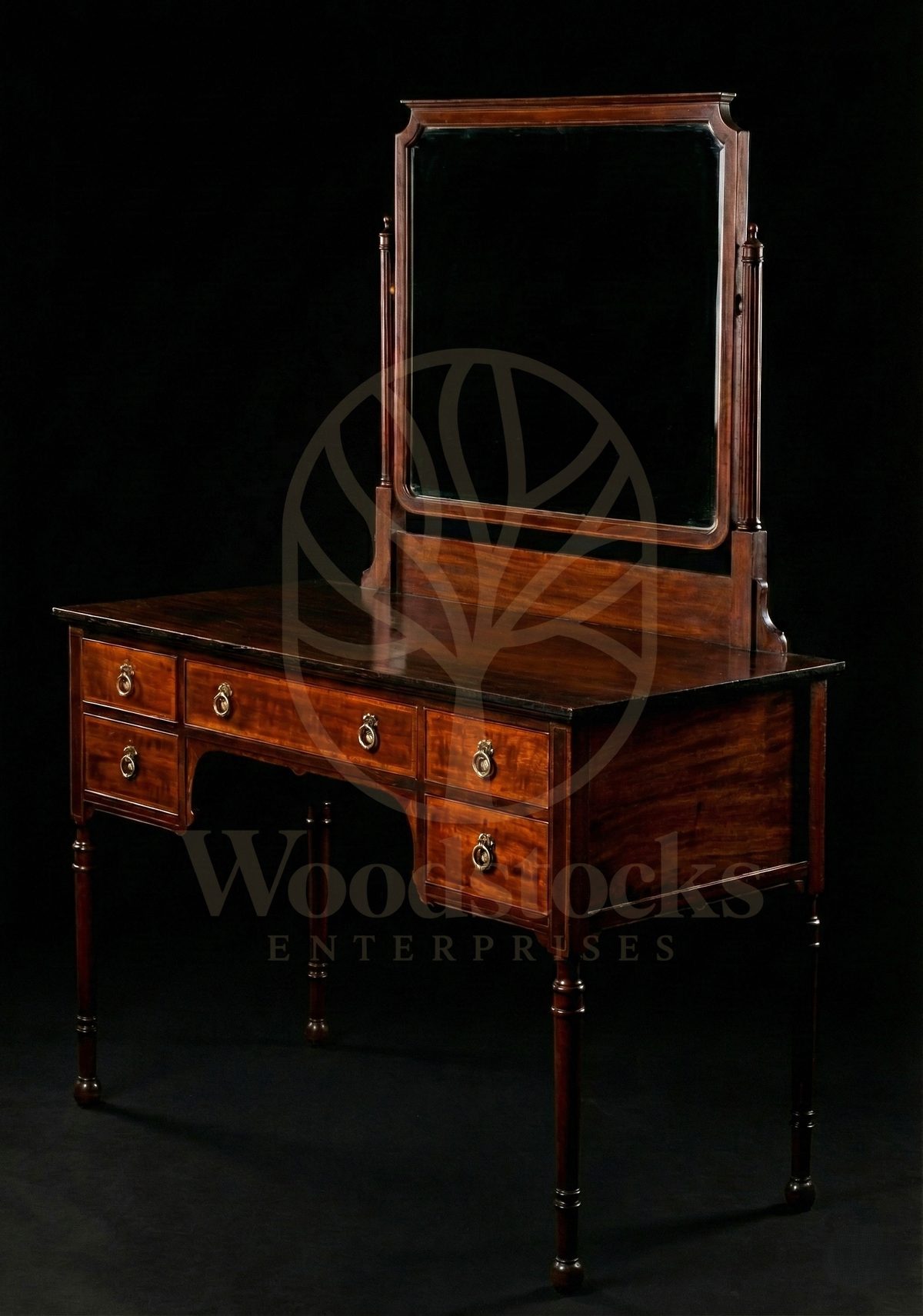 Luxury Teak Devonshire Georgian Swing-Glass Dressing Stand, Saharanpur, view 3