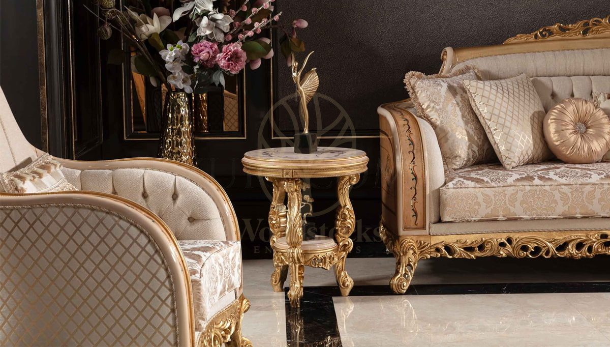 Royal Panamera Cream Hand Carved Teak Sofa Set, Saharanpur, view 8