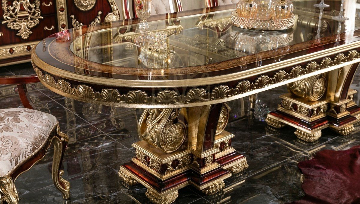 Royal Soci Hand Carved Teak Dining Table Set, Saharanpur, view 5