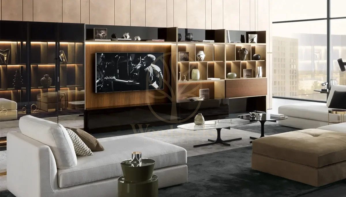 Luxury Arezzo Handcrafted Teak TV Cabinet, Saharanpur, view 2