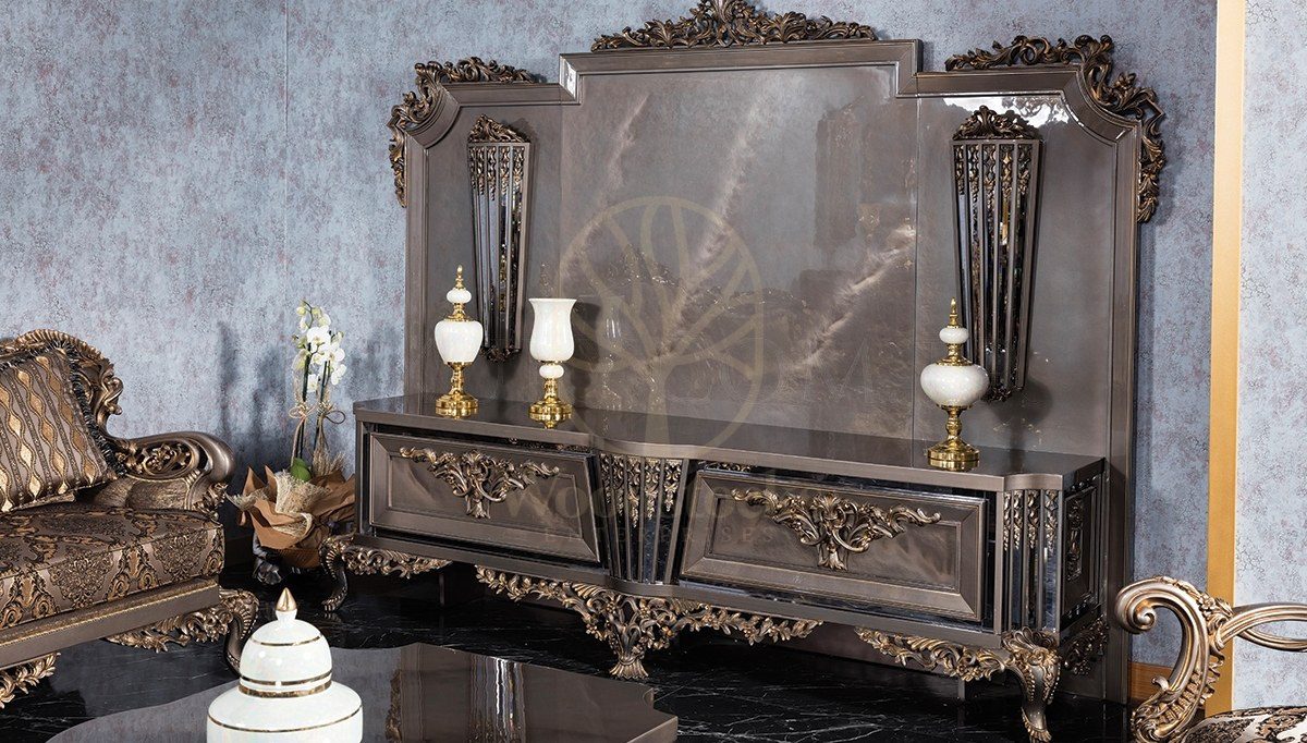 Royal Vitton Hand Carved Teak TV Cabinet, Saharanpur, view 2