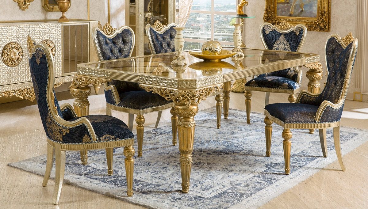 Royal Portland Hand Carved Teak Dining Table Set, Saharanpur, view 3
