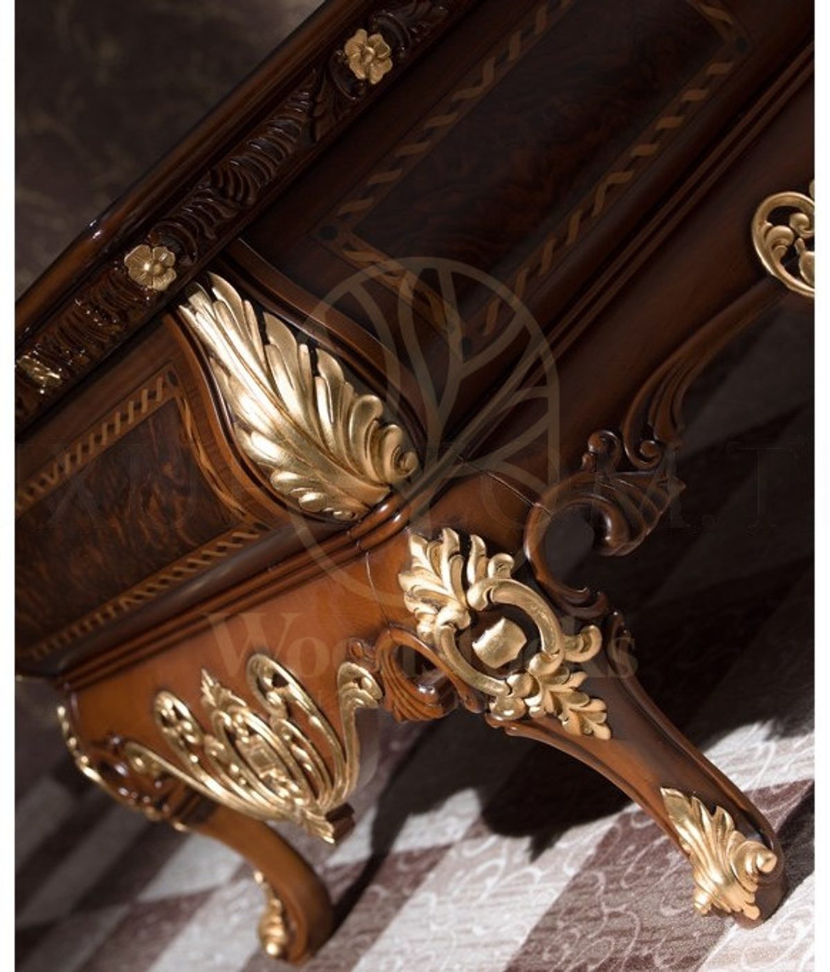 Royal Yali Hand Carved Teak Office Table, Saharanpur, view 10
