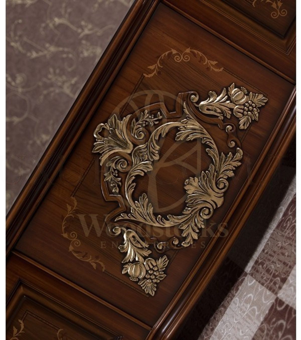 Royal Kraliyet Hand Carved Teak Office Table, Saharanpur, view 10