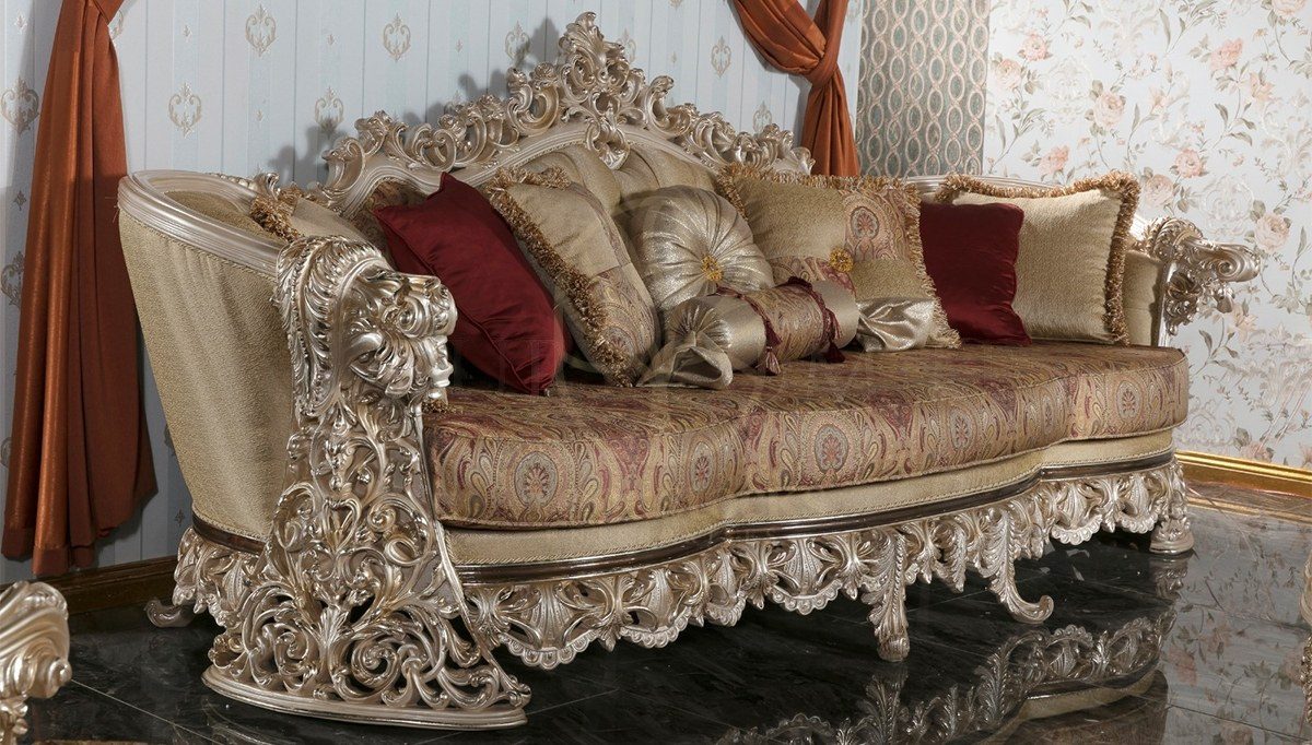 Royal Maskat Hand Carved Teak Sofa Set, Saharanpur, view 2