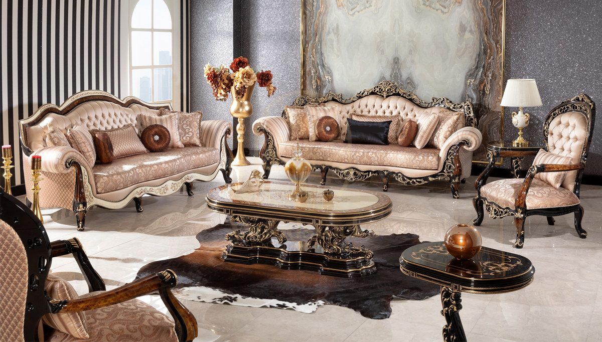Royal Balamir Hand Carved Teak Sofa Set, Saharanpur, Sofa Set