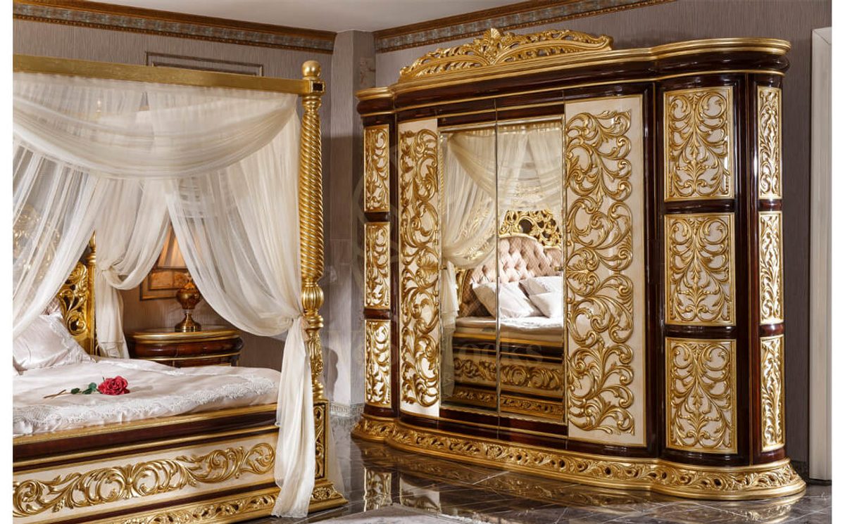 Royal Harzemsah Bronze Hand Carved Teak King Size Bed, Saharanpur, view 5