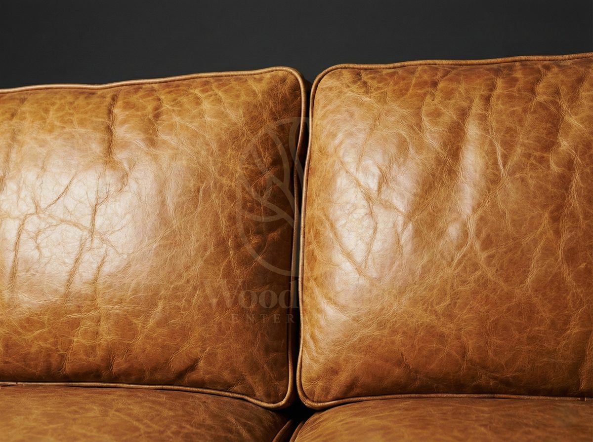 Luxury Teak Østerbro Modernist Leather Sofa, Saharanpur, view 4