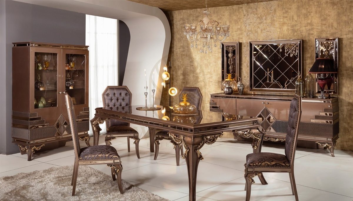 Royal Prince Hand Carved Teak Dining Table Set, Saharanpur, Dining Table