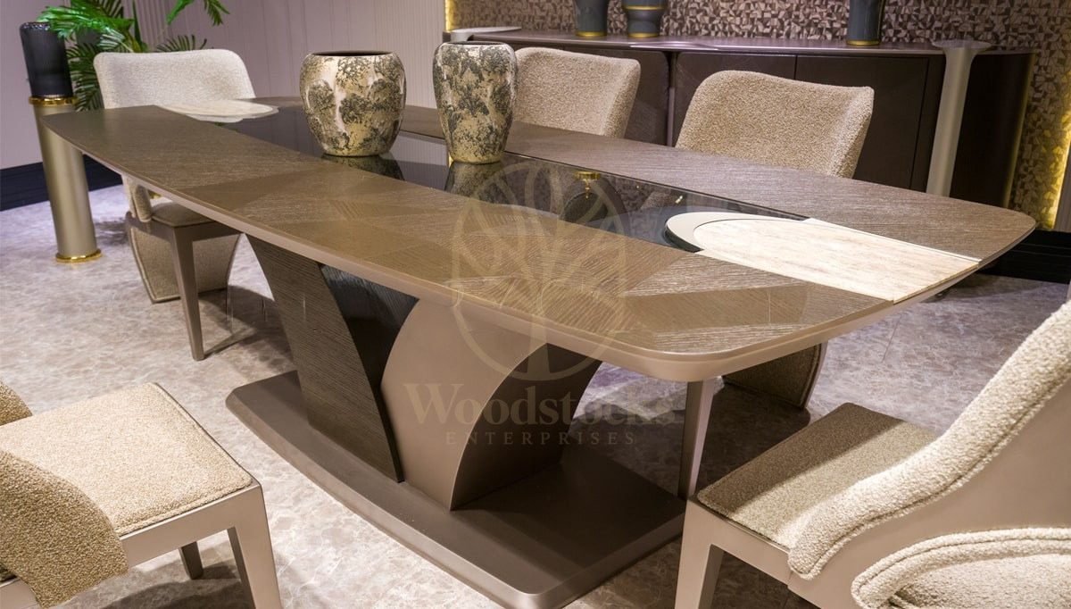 Luxury Loritas Handcrafted Teak Dining Table Set, Saharanpur, view 4