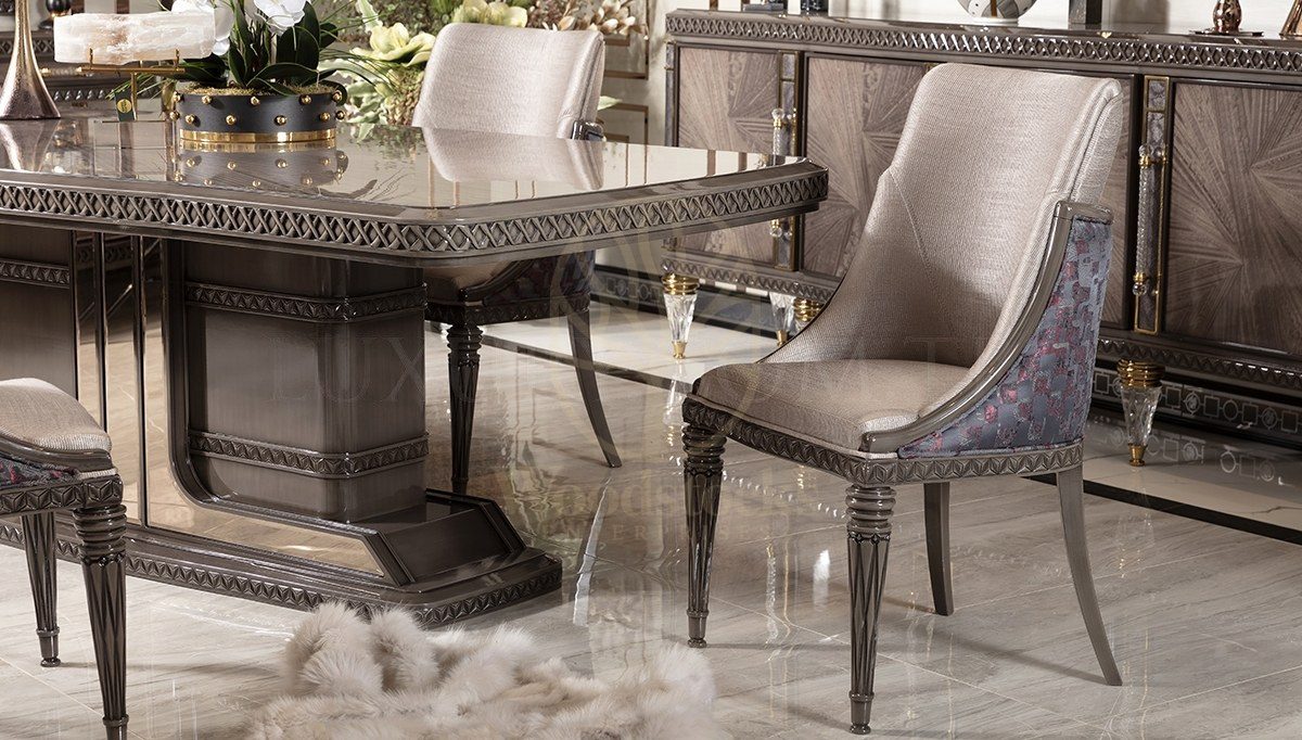 Luxury Notron Handcrafted Teak Dining Table Set, Saharanpur, view 2