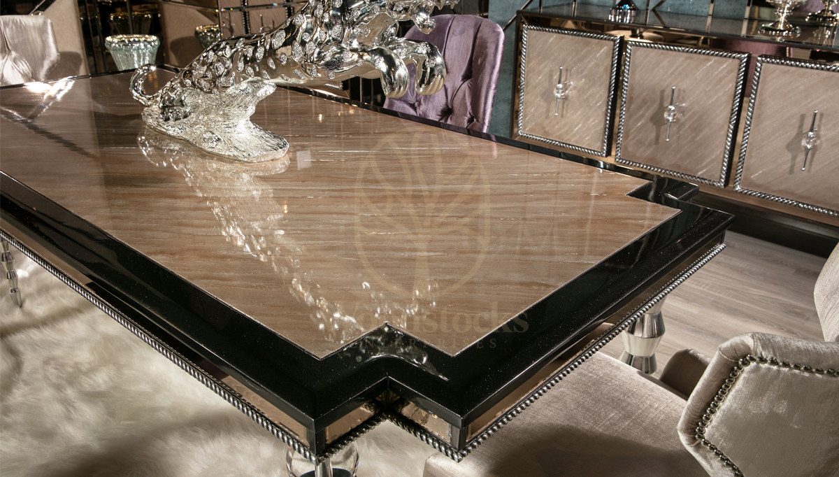 Luxury Molerna Handcrafted Teak Dining Table Set, Saharanpur, view 5