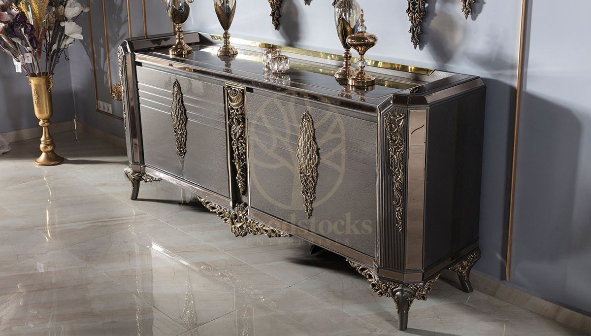Royal Rabesa Hand Carved Teak Dining Table Set II, Saharanpur, view 4