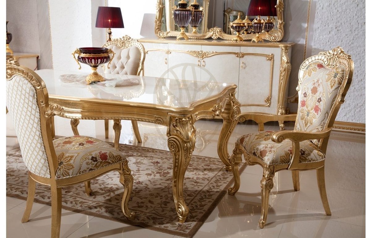 Royal Kayihan Hand Carved Teak Dining Table Set II, Saharanpur, view 4
