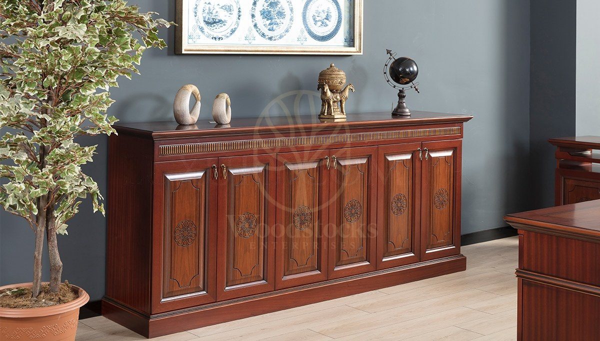 Royal Tiberya Hand Carved Teak Office Table, Saharanpur, view 3