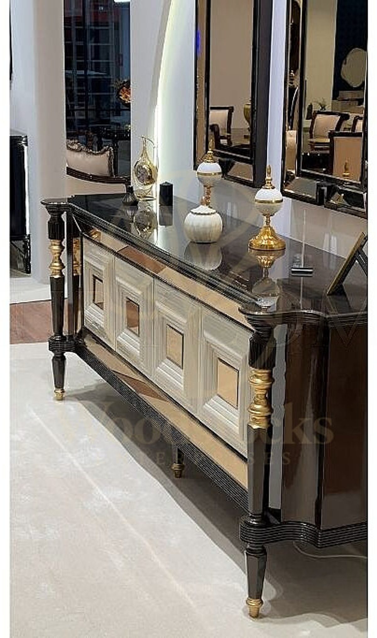 Royal Vespera Hand Carved Teak Dining Table Set, Saharanpur, view 7