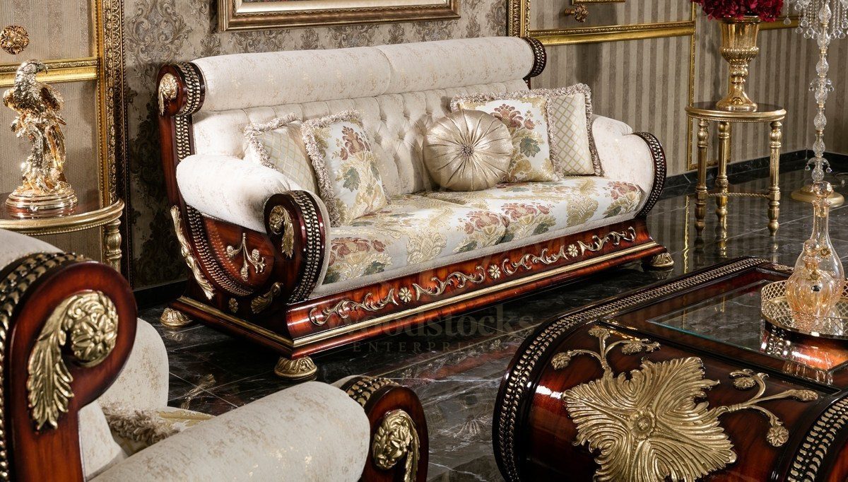 Royal Soci Hand Carved Teak Sofa Set, Saharanpur, view 5