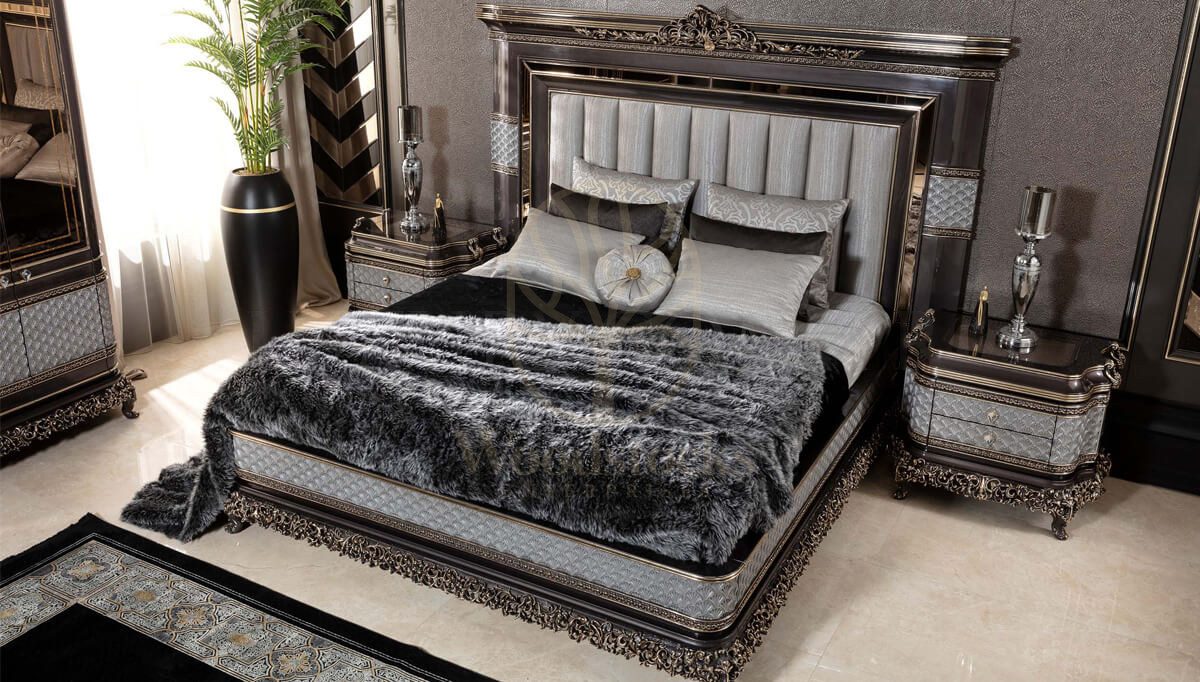 Royal Bergama Chesterfield Hand Carved Teak King Size Bed, Saharanpur, view 10