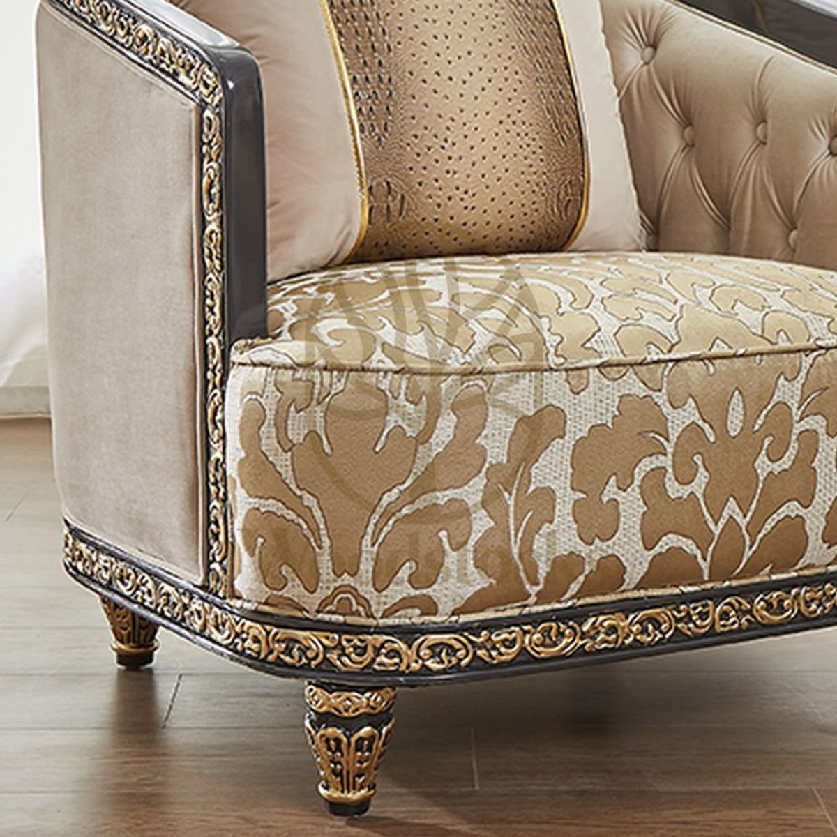 Teak Cabriole Living Room Chair, alternate view