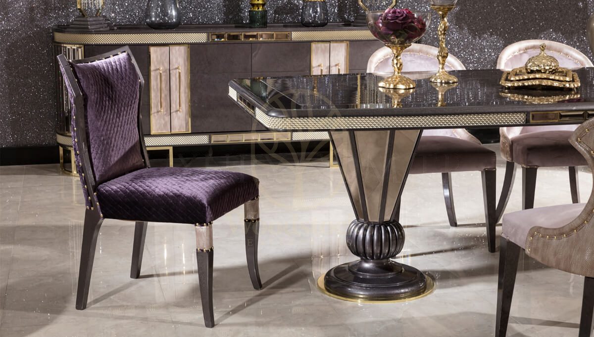 Luxury Helena Handcrafted Teak Dining Table Set, Saharanpur, view 3