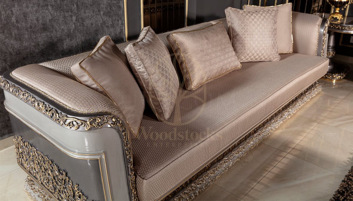 Royal Salerno Hand Carved Teak Sofa Set, Saharanpur, view 10