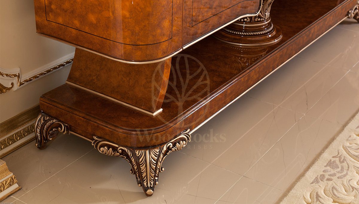 Royal Safir Hand Carved Teak Dining Table Set, Saharanpur, view 7