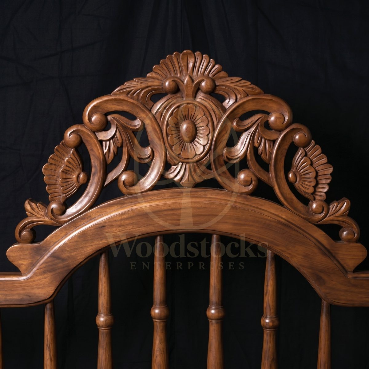 Royal Hand Carved Teak Barrackpore Colonial Four-Poster Bed, Saharanpur, view 5