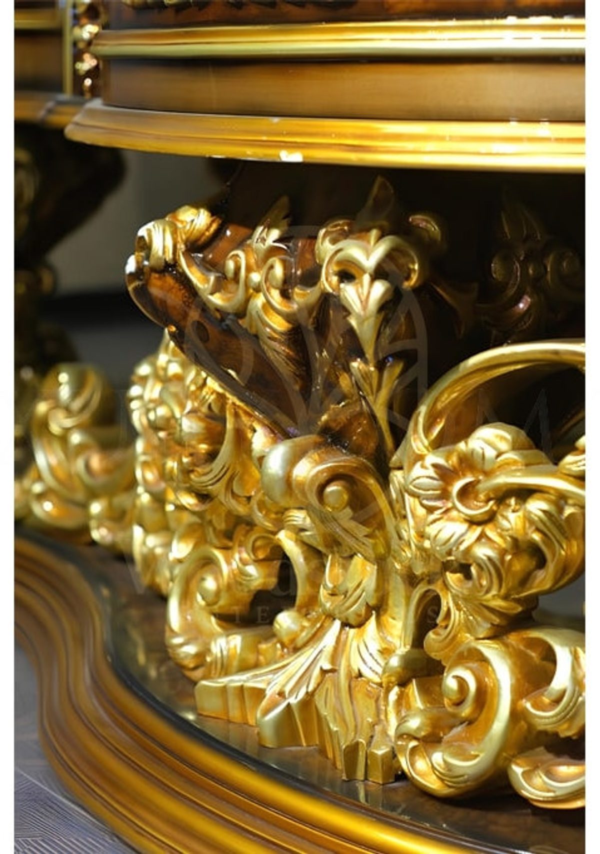 Royal Impera Hand Carved Teak Office Table, Saharanpur, view 2