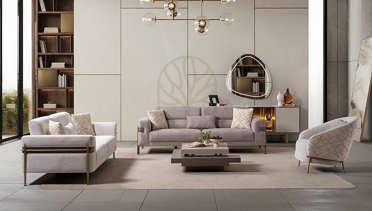 Luxury Hermes Handcrafted Teak Sofa Set, Saharanpur, Sofa Set