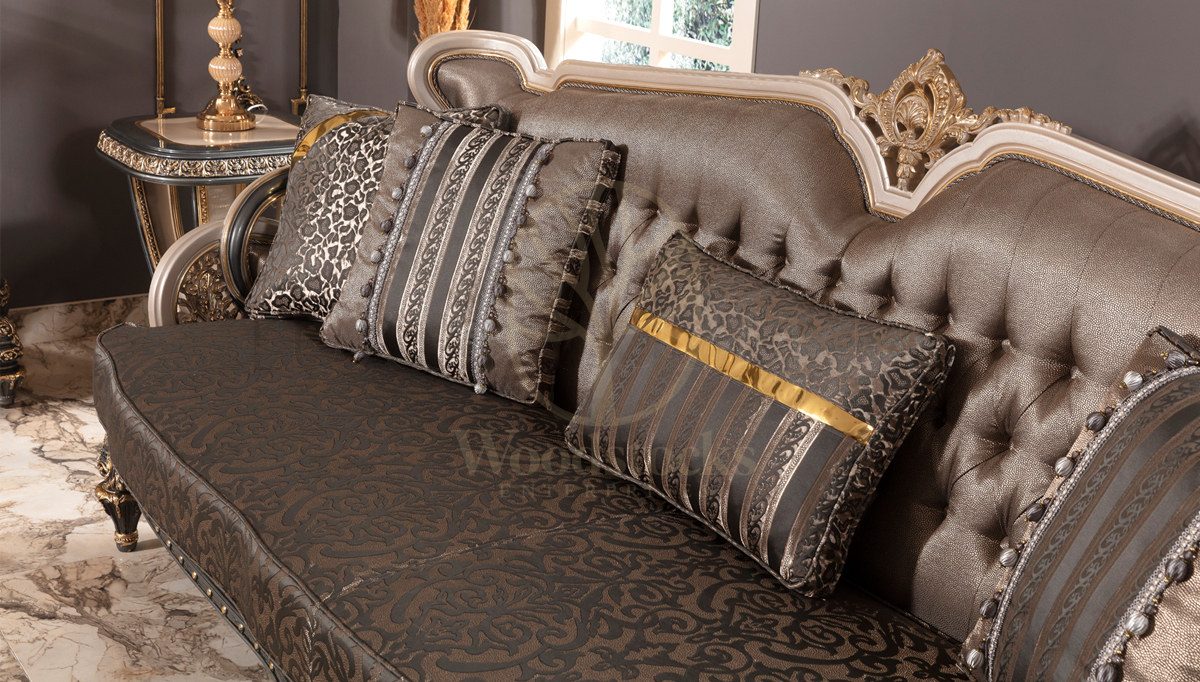 Royal Almina Hand Carved Teak Sofa Set, Saharanpur, view 5