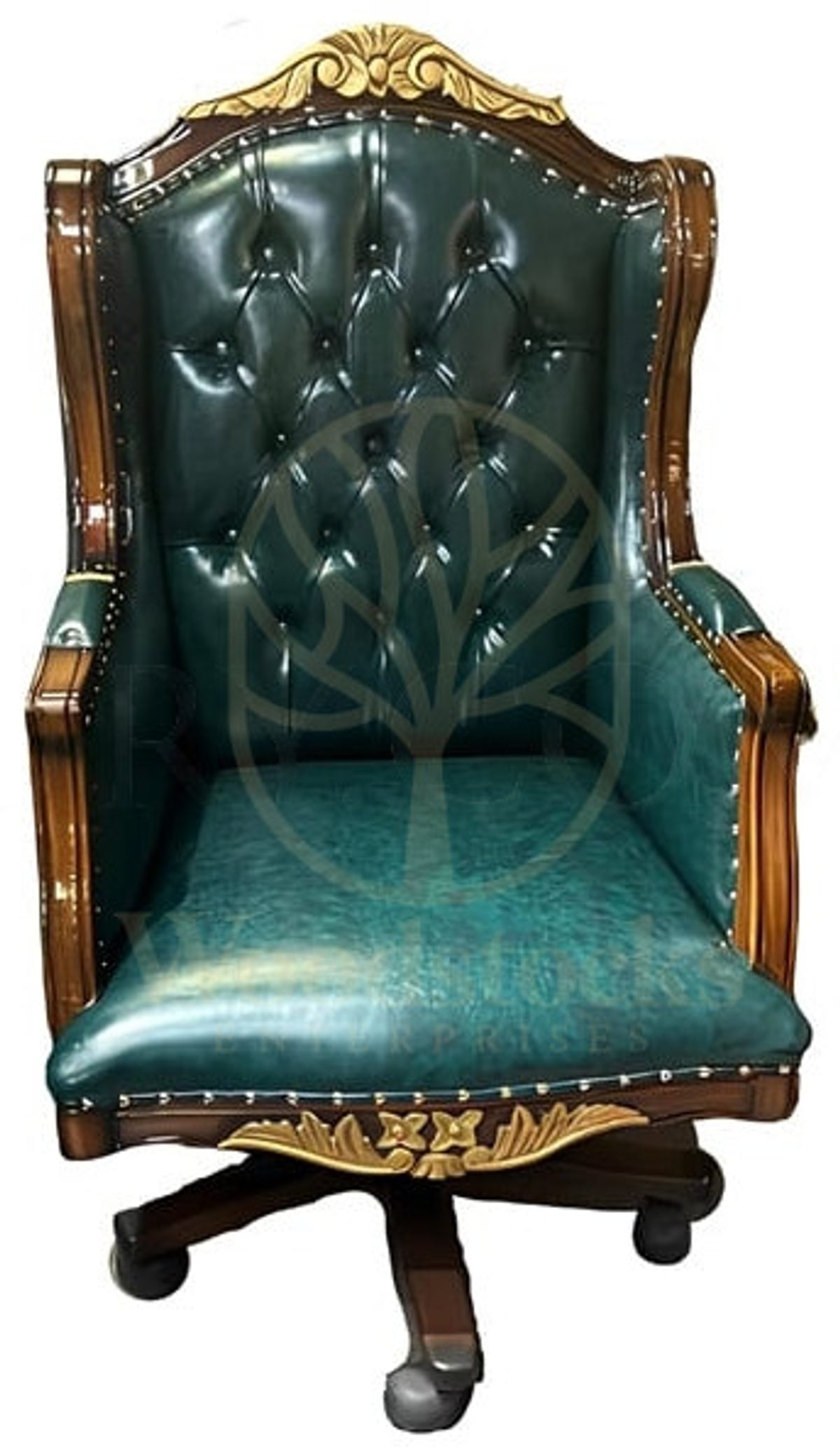 Royal Fontana Hand Carved Teak Office Table, Saharanpur, view 6