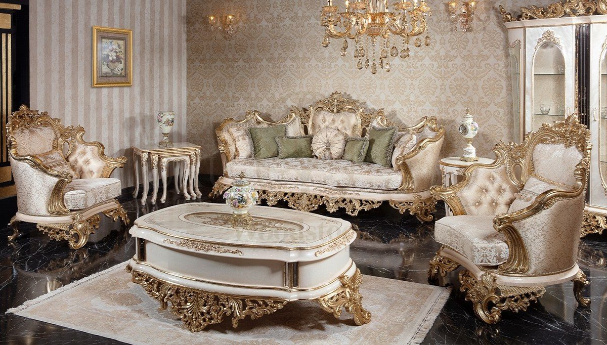 Royal Lapseki Hand Carved Teak Sofa Set II, Saharanpur, Sofa Set