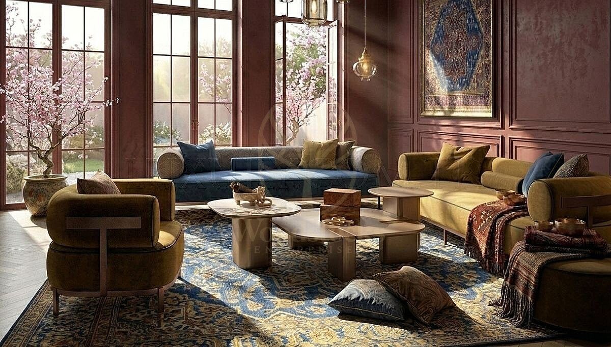 Luxury Rivora Handcrafted Teak Sofa Set, Saharanpur, Sofa Set