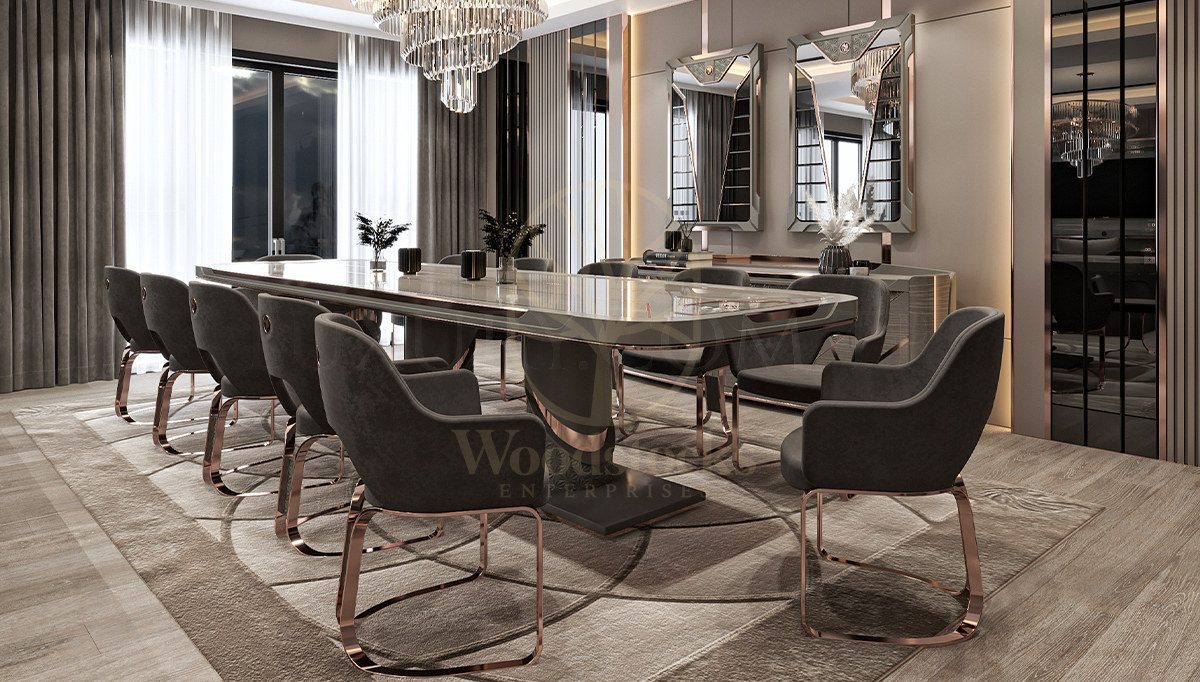 Luxury Alaves Handcrafted Teak Dining Table Set, Saharanpur, view 3
